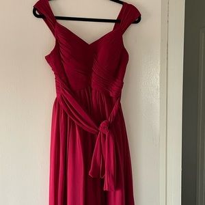 Burgundy formal cocktail dress/bridesmaids dress